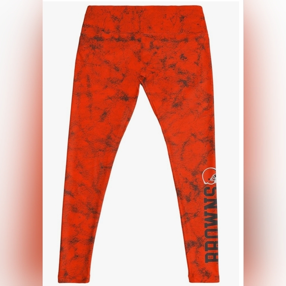 Foco Orange and Black CLEVELAND BROWNS Leggings - Picture 1 of 4